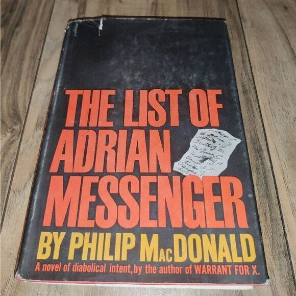 The List of Adrian Messenger by Philip MacDonal 1959 Hardcover Book. - Picture 1 of 5